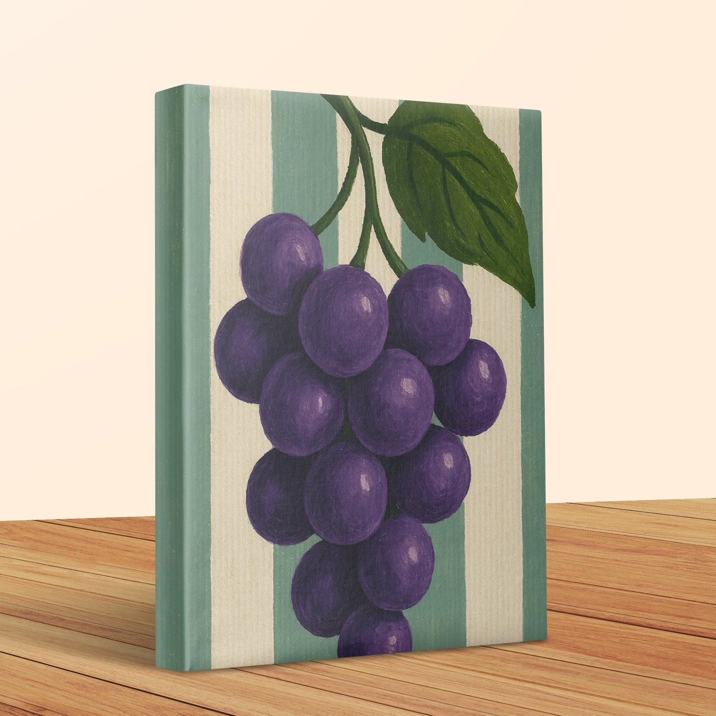 Grape Cluster Painting on Canvas, Kitchen Wall Art Decor, Purple Fruits Artistic Print, Home Decoration
