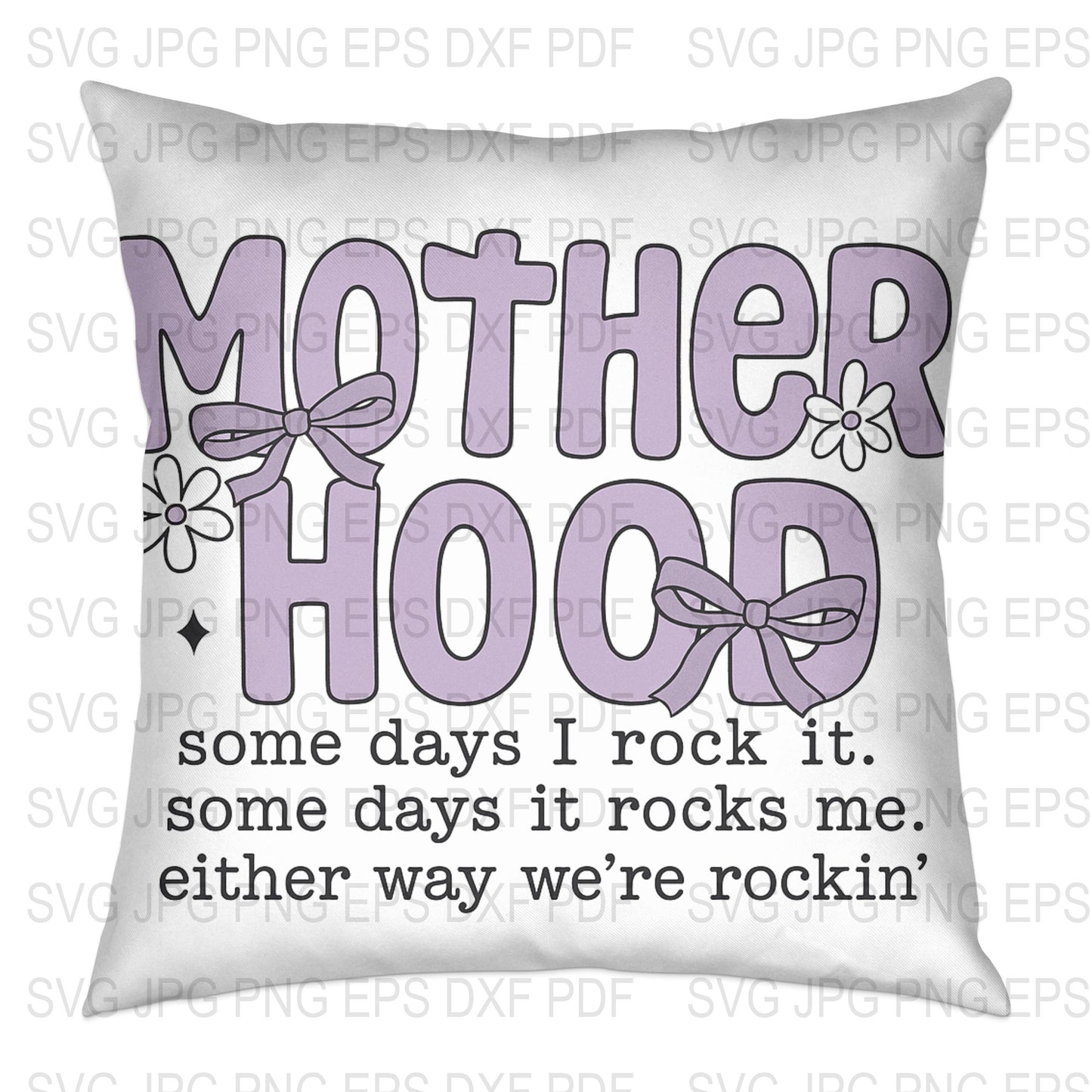 Motherhood Quote Pillow, Some Days I Rock It Cushion, Home Decor Gift