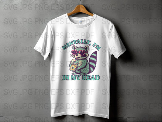 Cute Raccoon Graphic T-Shirt, Funny Animal Quote Tee, Colorful Striped Design, Unisex Casual Wear