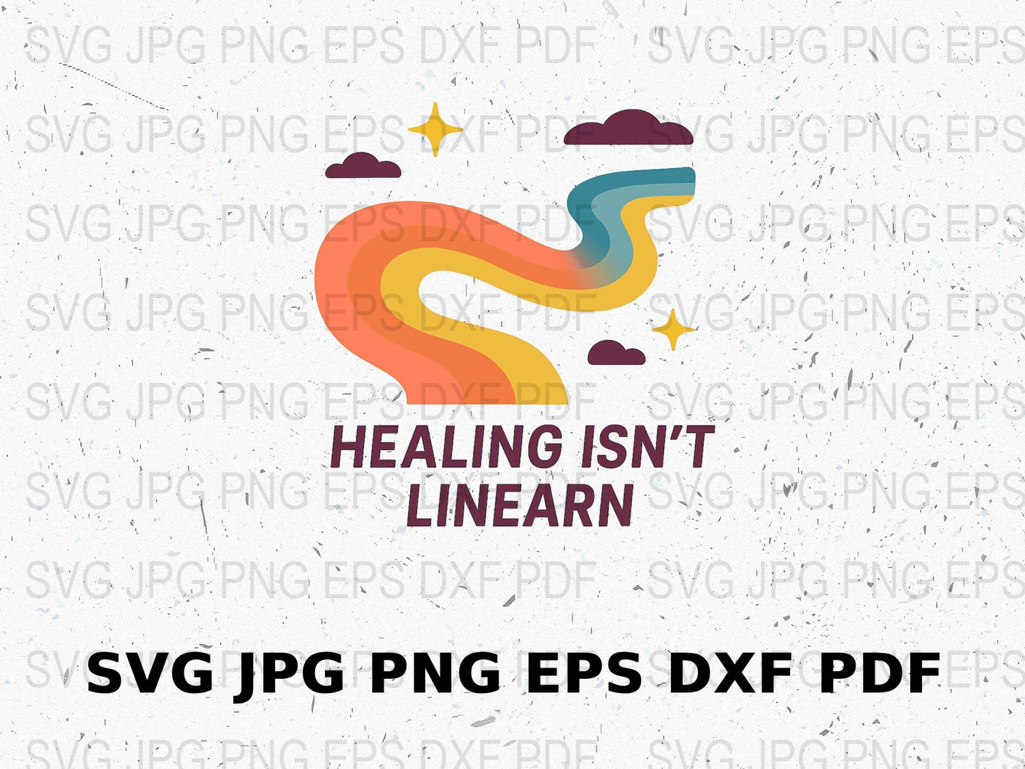 Colorful Abstract Art Digital Download, SVG, JPG, PNG, EPS, DXF Files