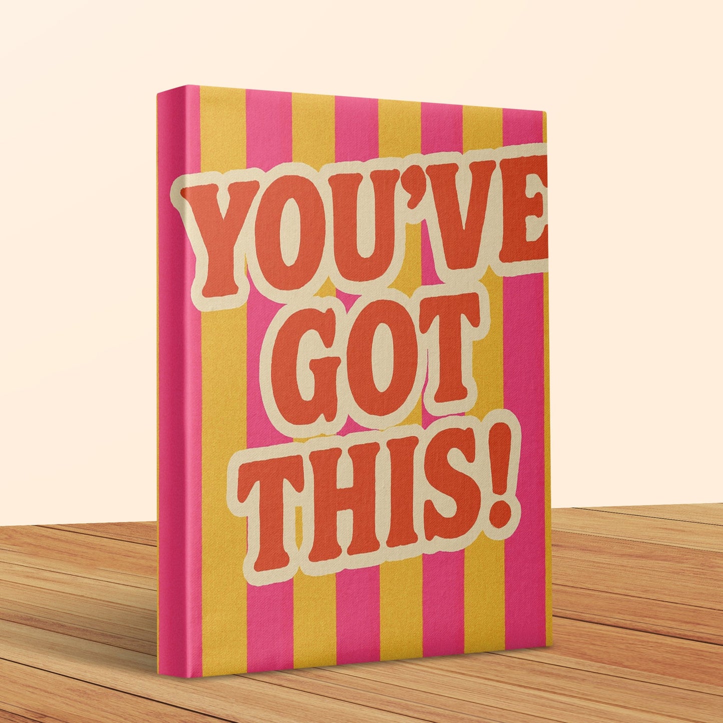 Colorful Striped Motivational Canvas Wall Art - 'You've Got This!' Inspirational Decor