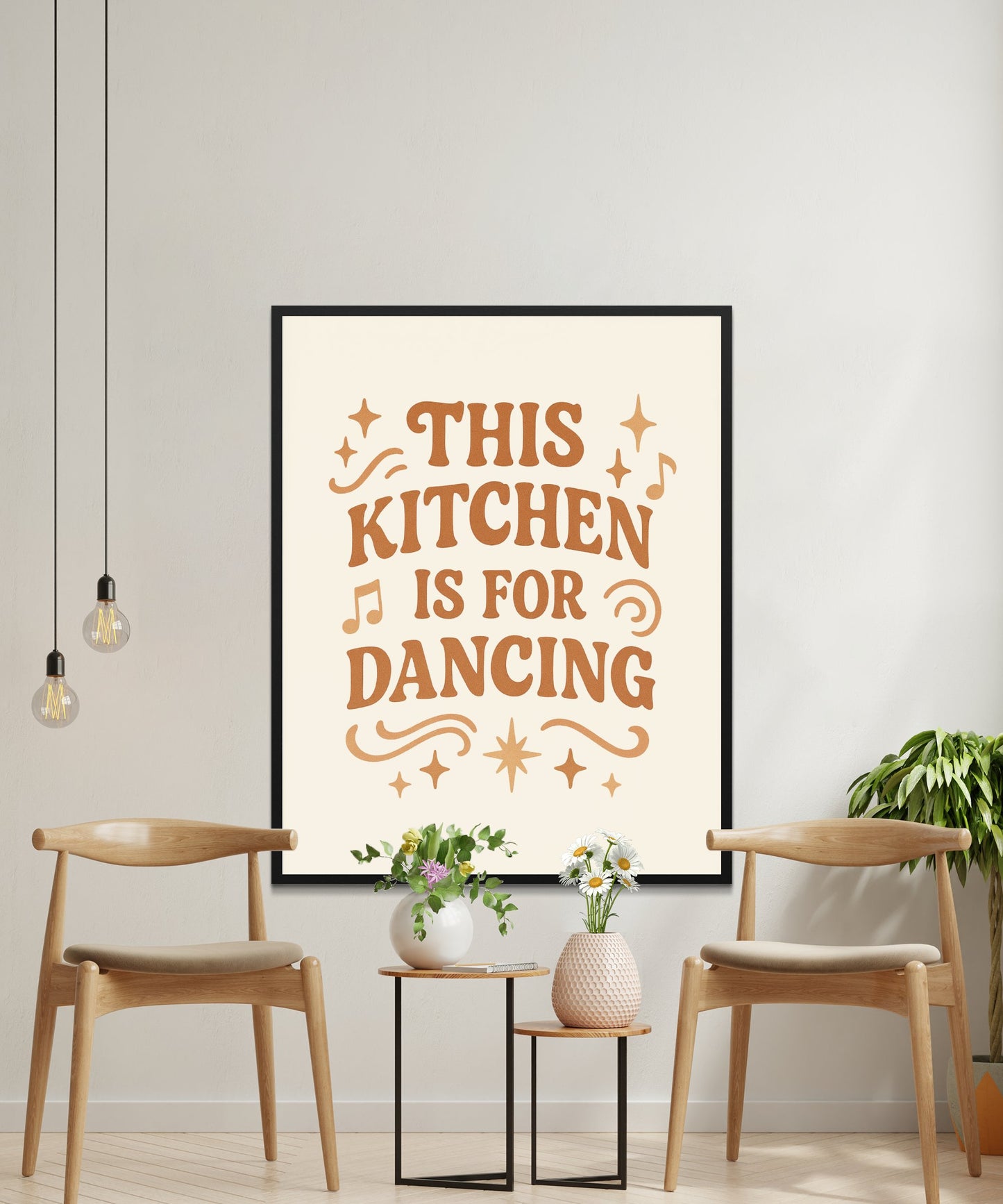 Kitchen Wall Art Decor, This Kitchen is for Dancing Poster, Modern Home Decor, Typography Print, Dining Room Artwork, Housewarming Gift