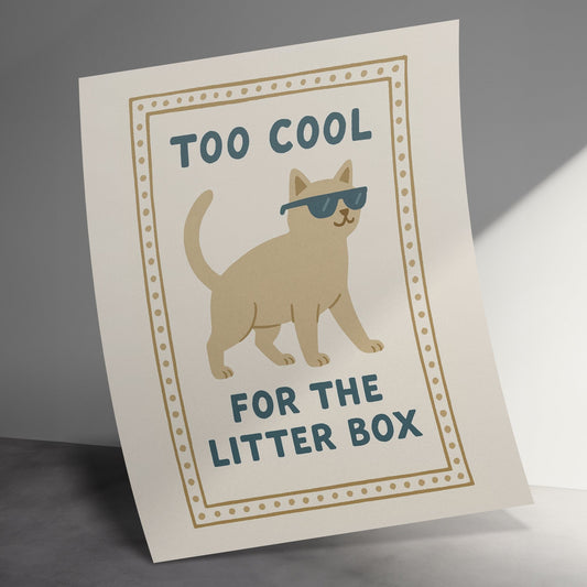 Cool Cat Greeting Card, Hip Cat with Sunglasses, Humorous Birthday Card, Animal Lovers Gift, Unique Stationery Item