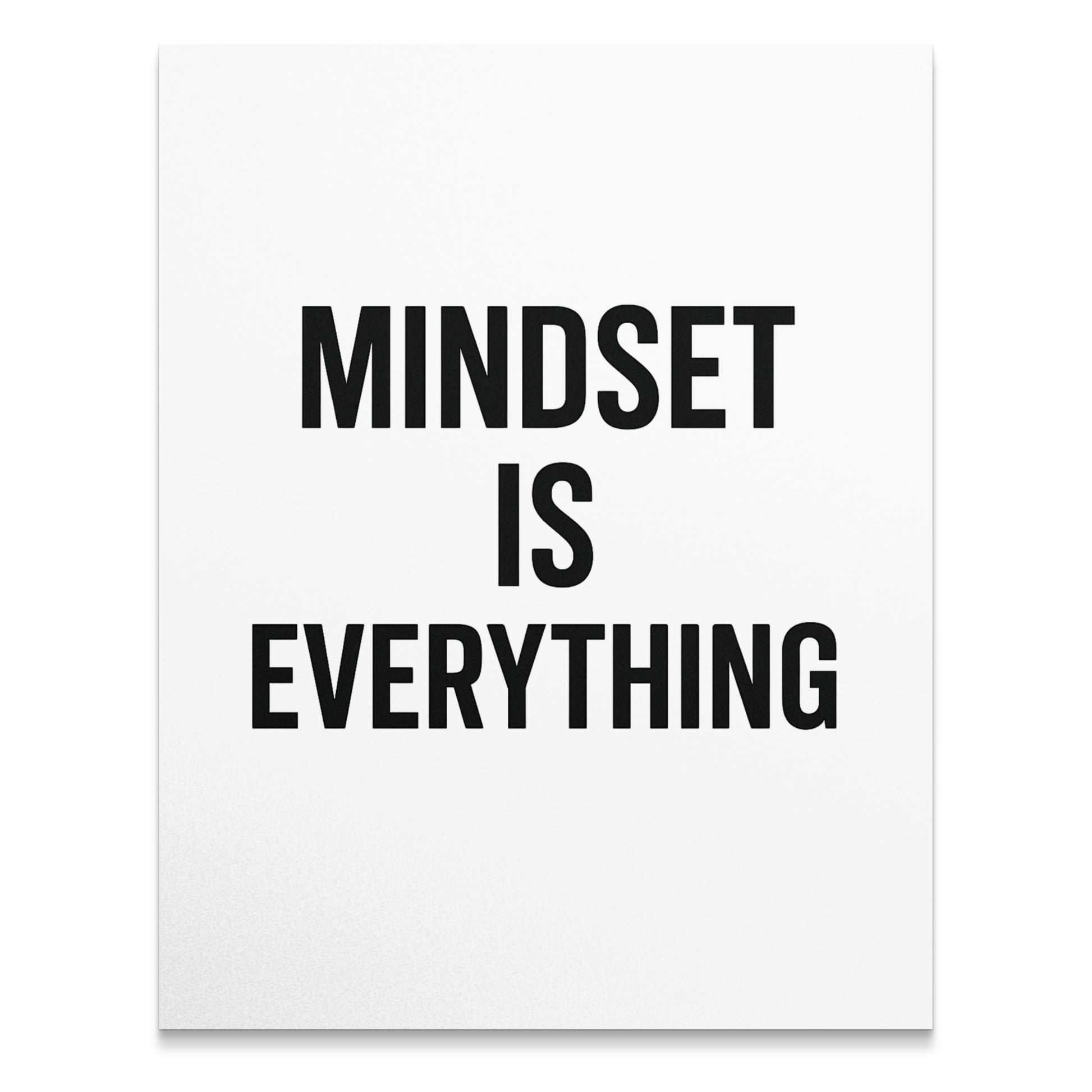 Mindset Is Everything Poster, Inspirational Quote Wall Art, Motivational Office Decor, Minimalist Typography Print, Modern Home Decor