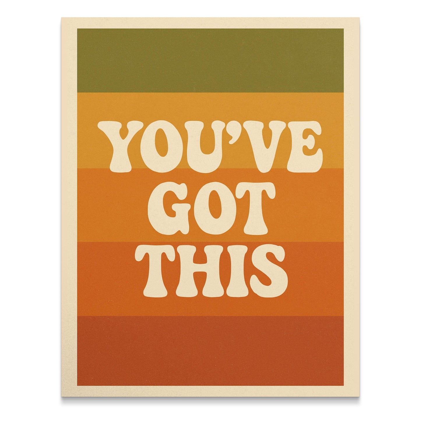 Vintage Inspired Motivational Poster, Retro 'You've Got This' Wall Art, Office Decor, Inspirational Quote Print, Warm Color Palette