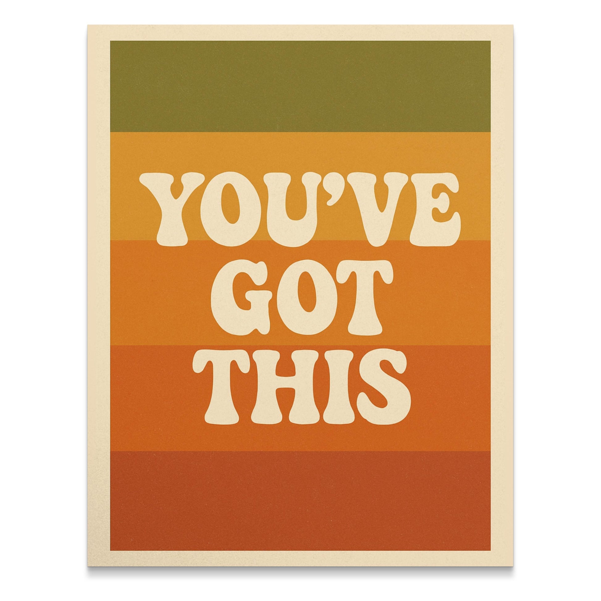 Vintage Inspired Motivational Poster, Retro 'You've Got This' Wall Art, Office Decor, Inspirational Quote Print, Warm Color Palette