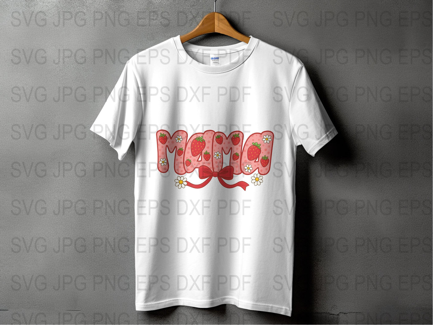 Floral Mama T-Shirt, Strawberry Mom Tee, Mother's Day Gift, Women's Spring Fashion, Casual Wear