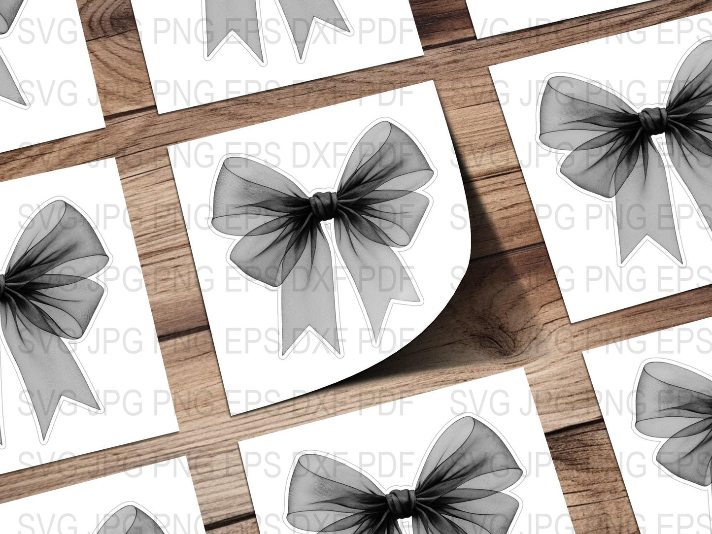 Black Bow Clipart, Digital Download, Bow Tie Graphics, SVG, JPG, EPS, PDF Files, Crafting, Scrapbooking, Card Making, Printable Art