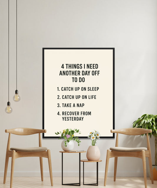 Minimalist Text Wall Art, Modern Home Decor, Inspirational Quote Poster, Office and Living Room Art