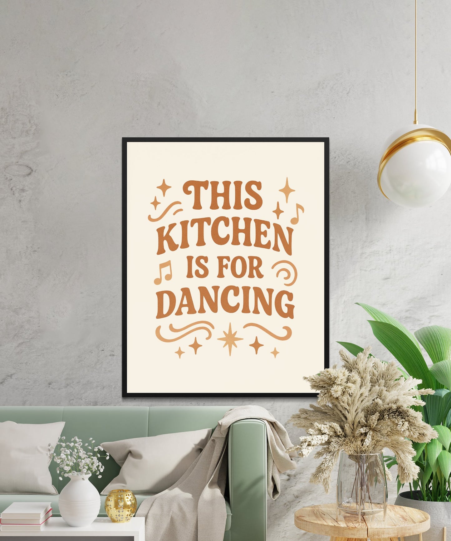 This Kitchen is For Dancing Wall Art Print, Modern Home Decor, Inspirational Quote Poster