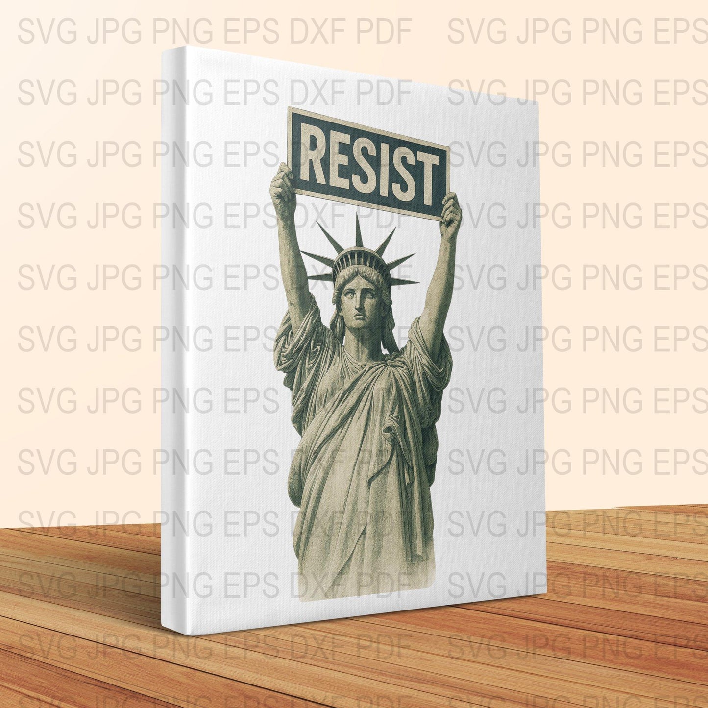 Resist Statue of Liberty Art Print, Modern Political Poster, Freedom svg jpg eps pdf, Home Decor Wall Art