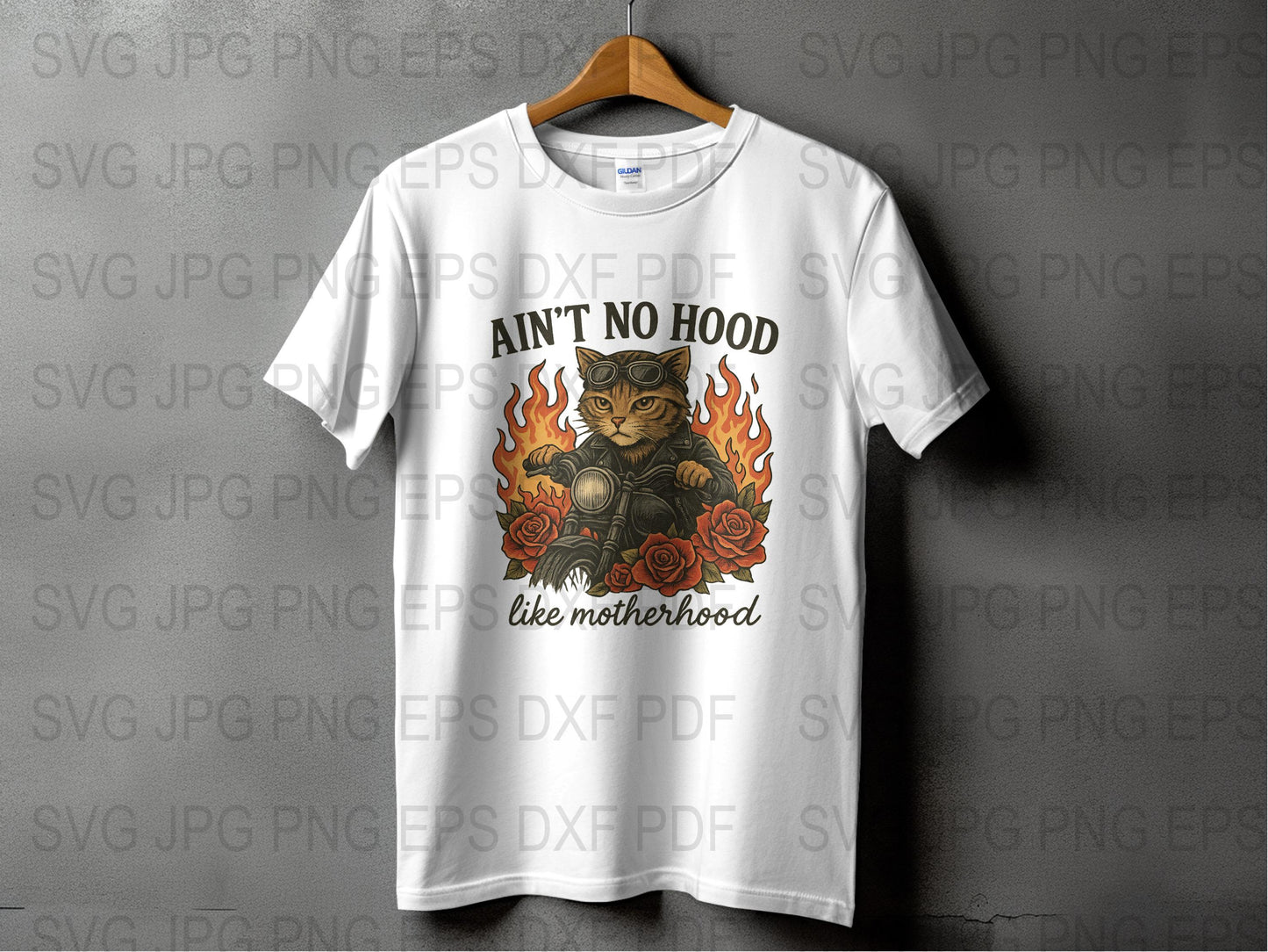 Motherhood Cat Tattoo Design T-Shirt, Funny Mom Life Tee, Feminine Graphic Shirt, Unique Mother's Day Gift, Soft Cotton Top