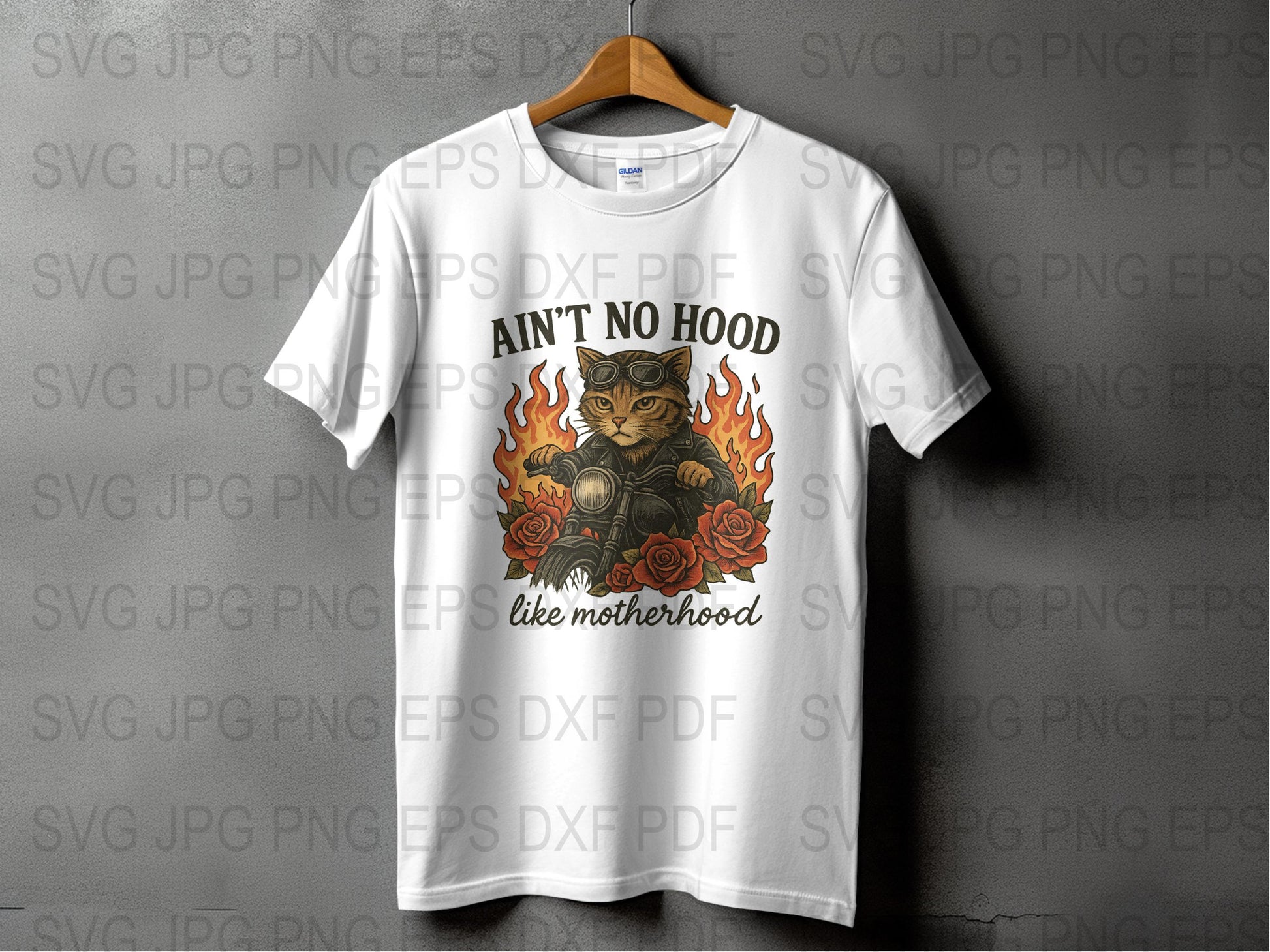 Motherhood Cat Tattoo Design T-Shirt, Funny Mom Life Tee, Feminine Graphic Shirt, Unique Mother's Day Gift, Soft Cotton Top