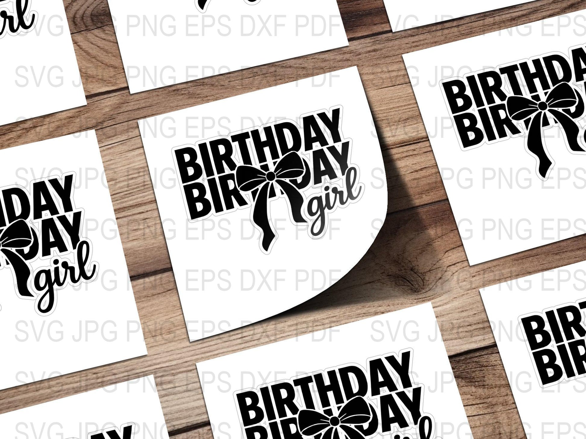 Birthday Girl SVG Cut File, Digital Download for Cricut, Silhouette, DIY Craft Projects, PNG, EPS, JPG Formats, Party Supplies
