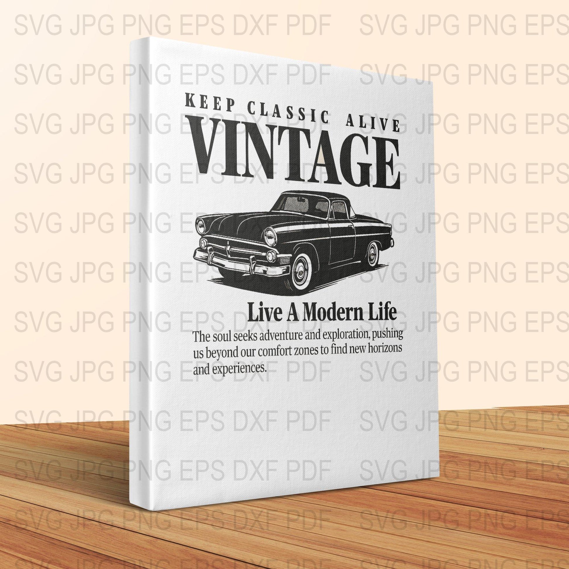 Vintage Car Print Classic Automobile Art Decorative Wall Poster Modern and Retro Design