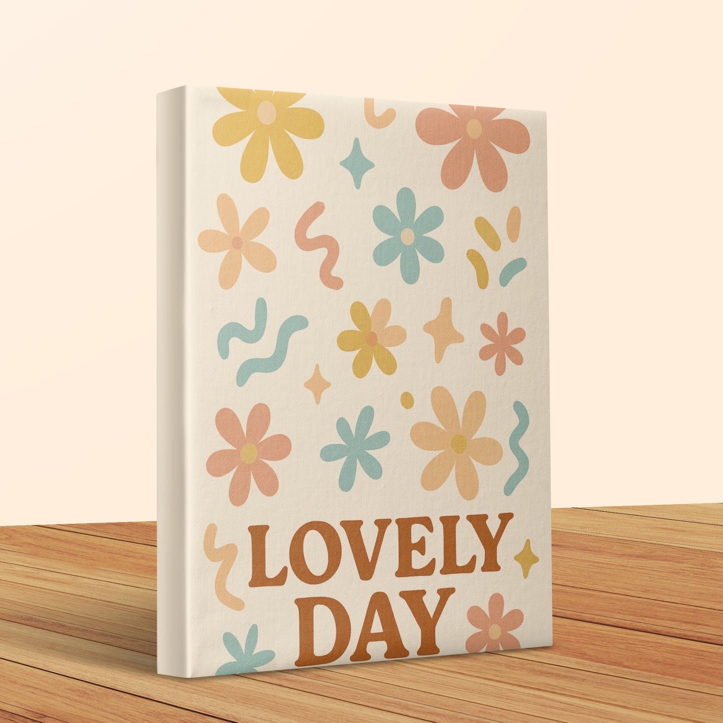 Lovely Day Floral Canvas Print, Colorful Wall Art, Nursery Decor, Modern Home Decoration, Bright Cheerful Design