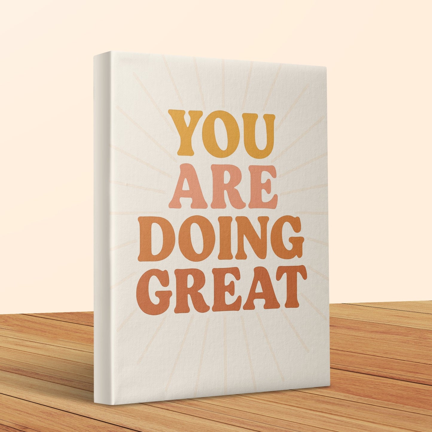 Inspirational Canvas Wall Art, 'You Are Doing Great' Quote, Motivational Home Decor, Office Artwork, Positive Affirmation, Modern Typography