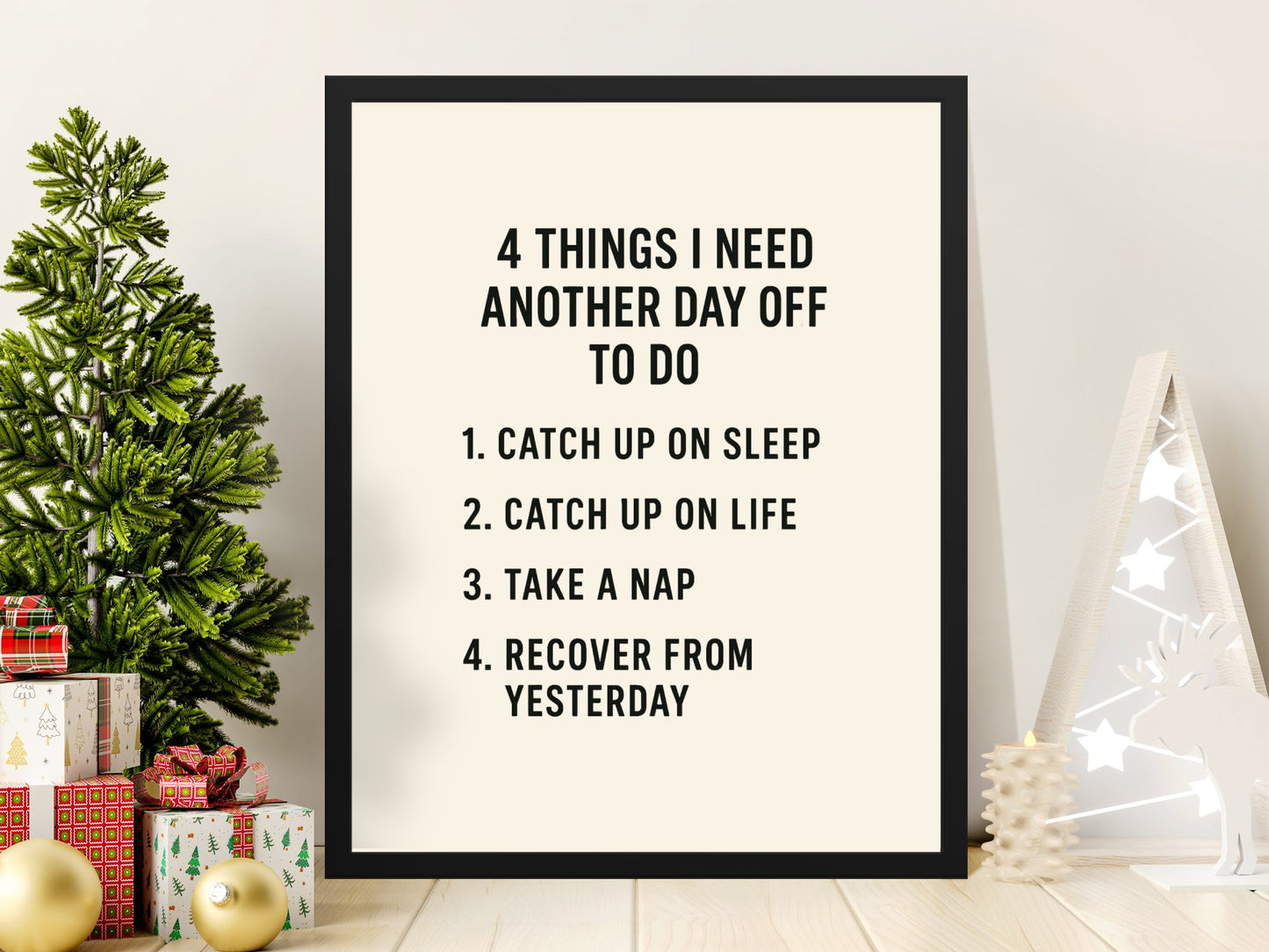 Modern Black and White Wall Art Print, Motivational Quote, Home Office Decor, Christmas Gift Idea