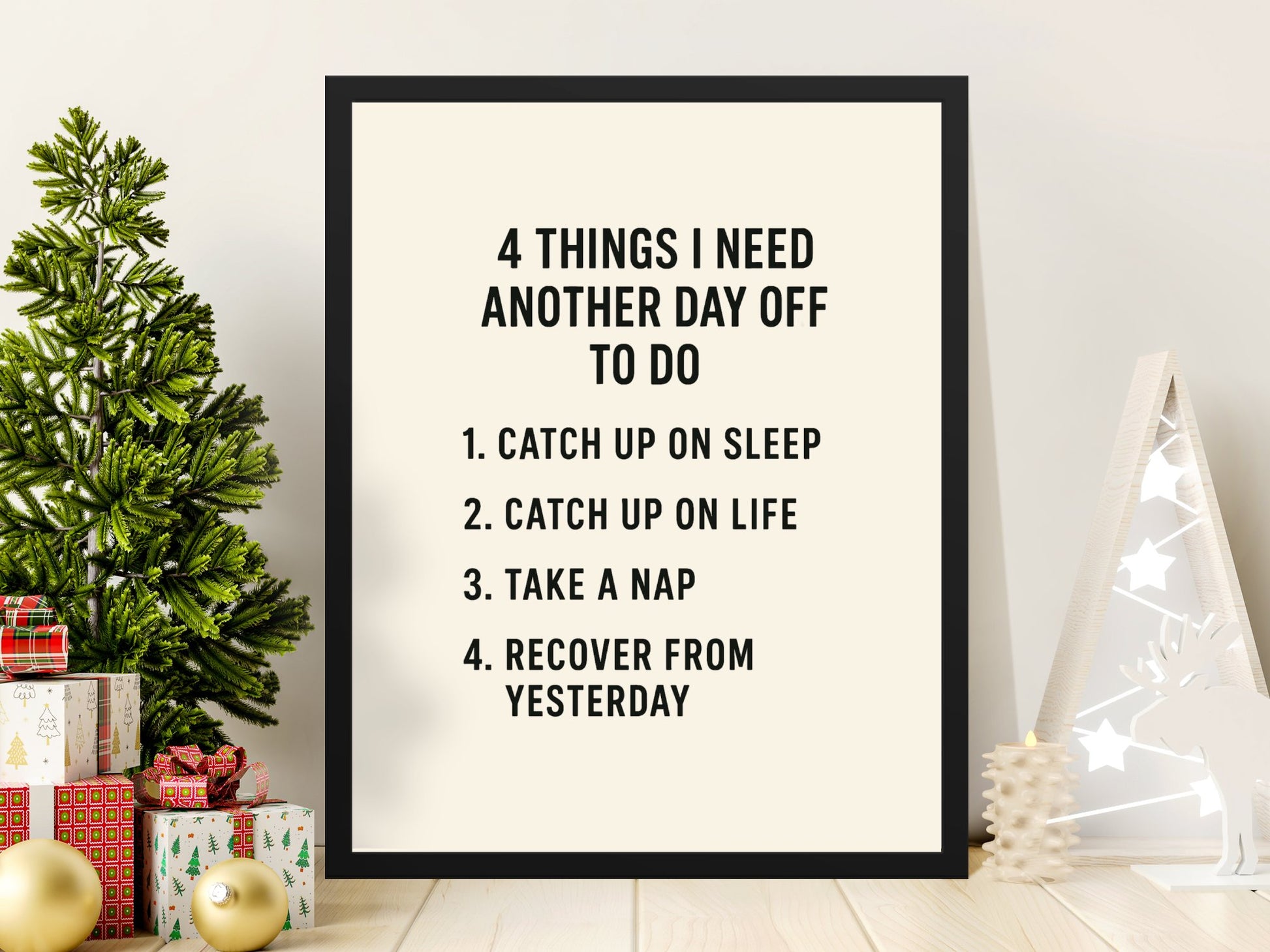 Modern Black and White Wall Art Print, Motivational Quote, Home Office Decor, Christmas Gift Idea