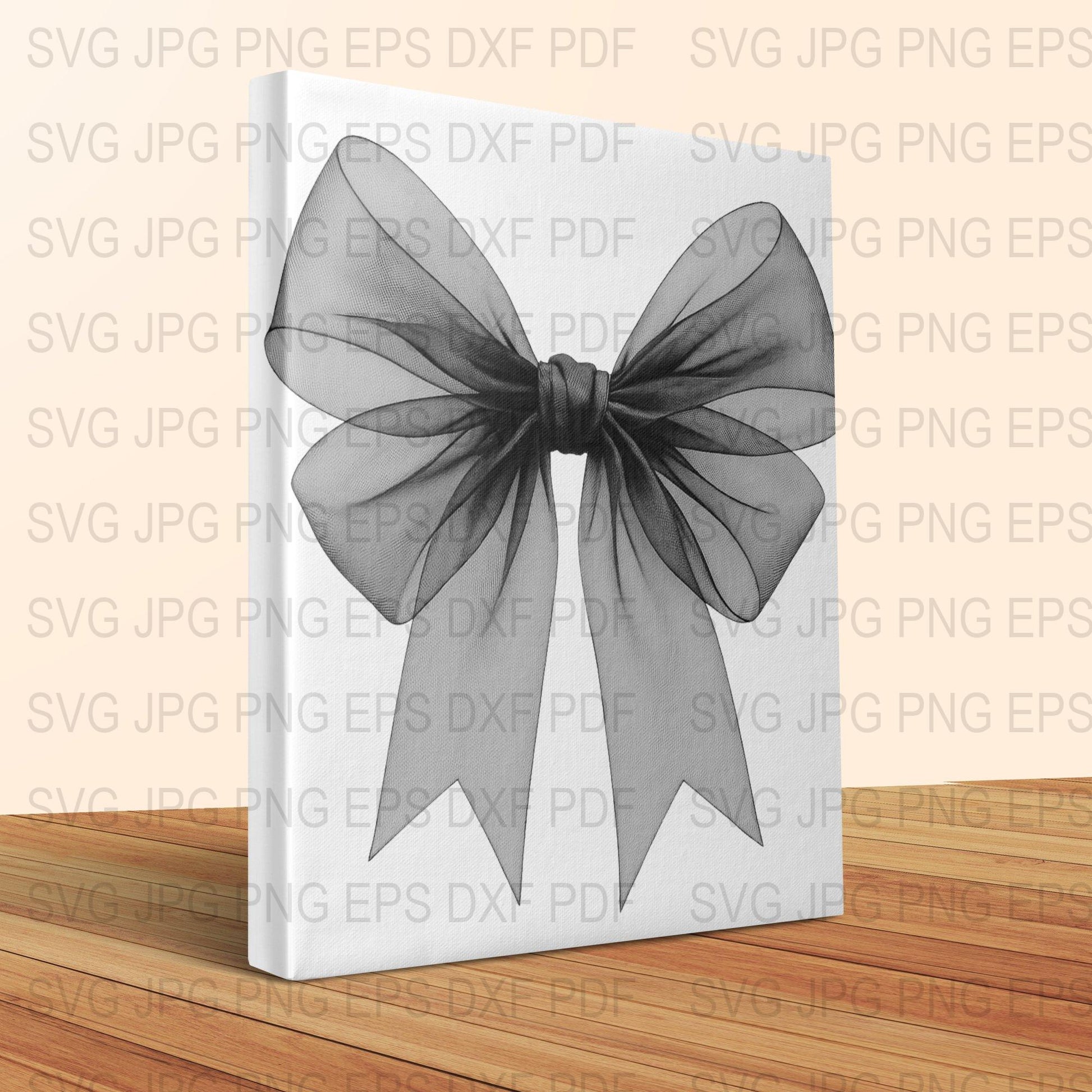 Elegant Gift Wrap SVG, JPEG, PNG Files for Cricut and Silhouette, Digital Download