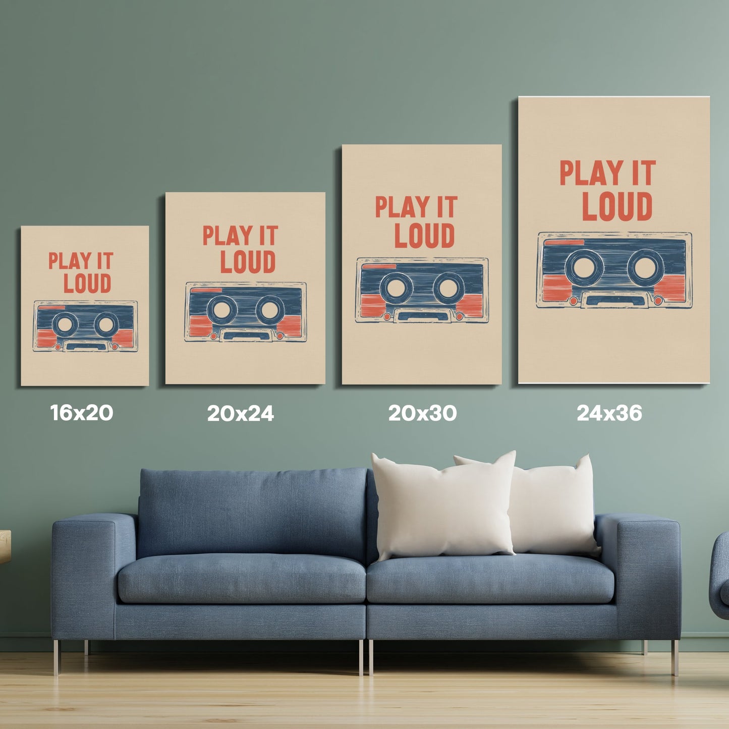 Retro Boombox Art Prints, Vintage Cassette Player Wall Decor, Set of Four Posters, Music Themed Living Room Artwork