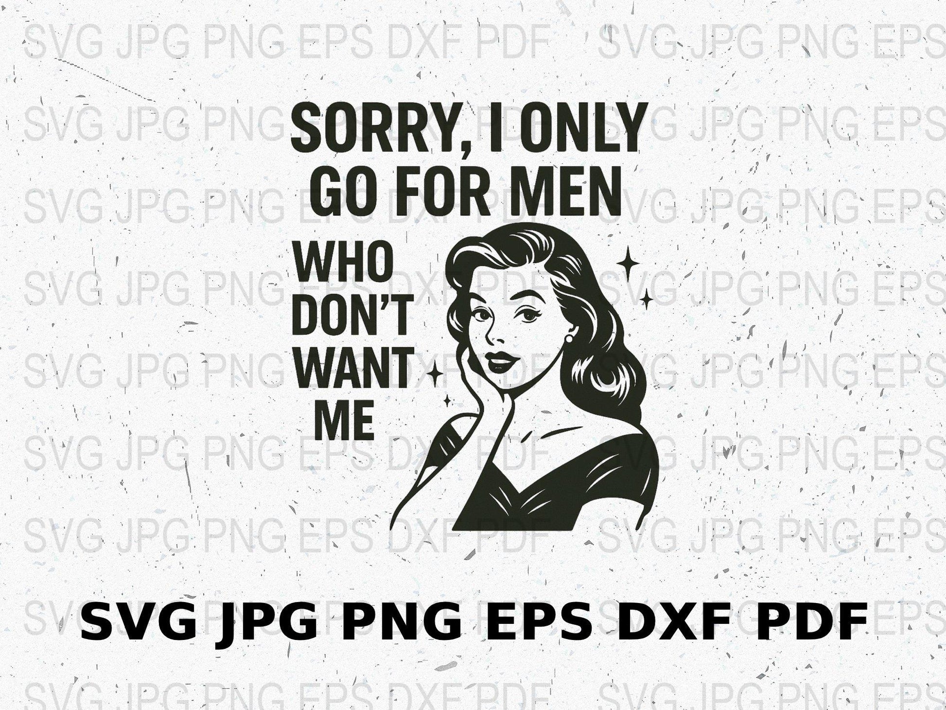 Vintage Comic Woman SVG, Funny Quote Digital Art, Retro Style PNG, EPS, DXF Files, Instant Download