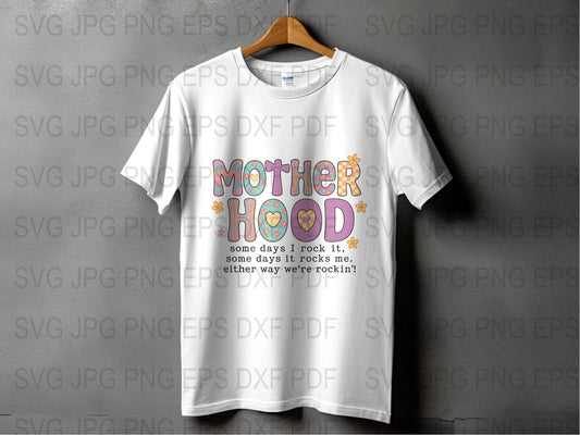 Motherhood Graphic T-Shirt, Funny Mom Tee, Mother Quote, Casual Women's Shirt, Trendy Mama Typography, Stylish Parenting Top