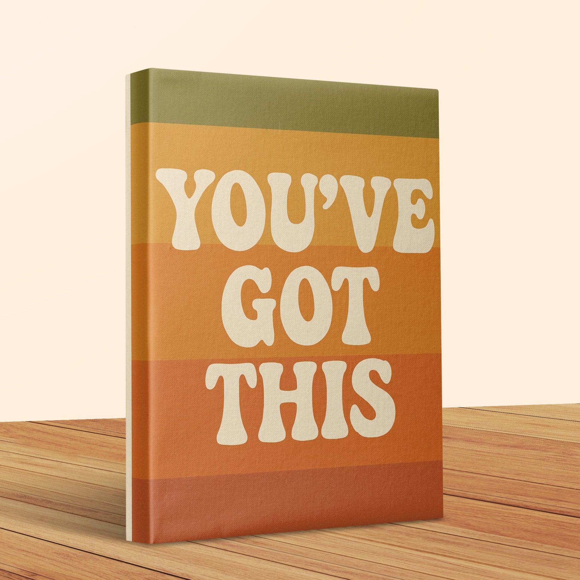 Inspirational Quote Canvas Art, 'You've Got This' Motivational Wall Decor, Colorful Home Office Accessory