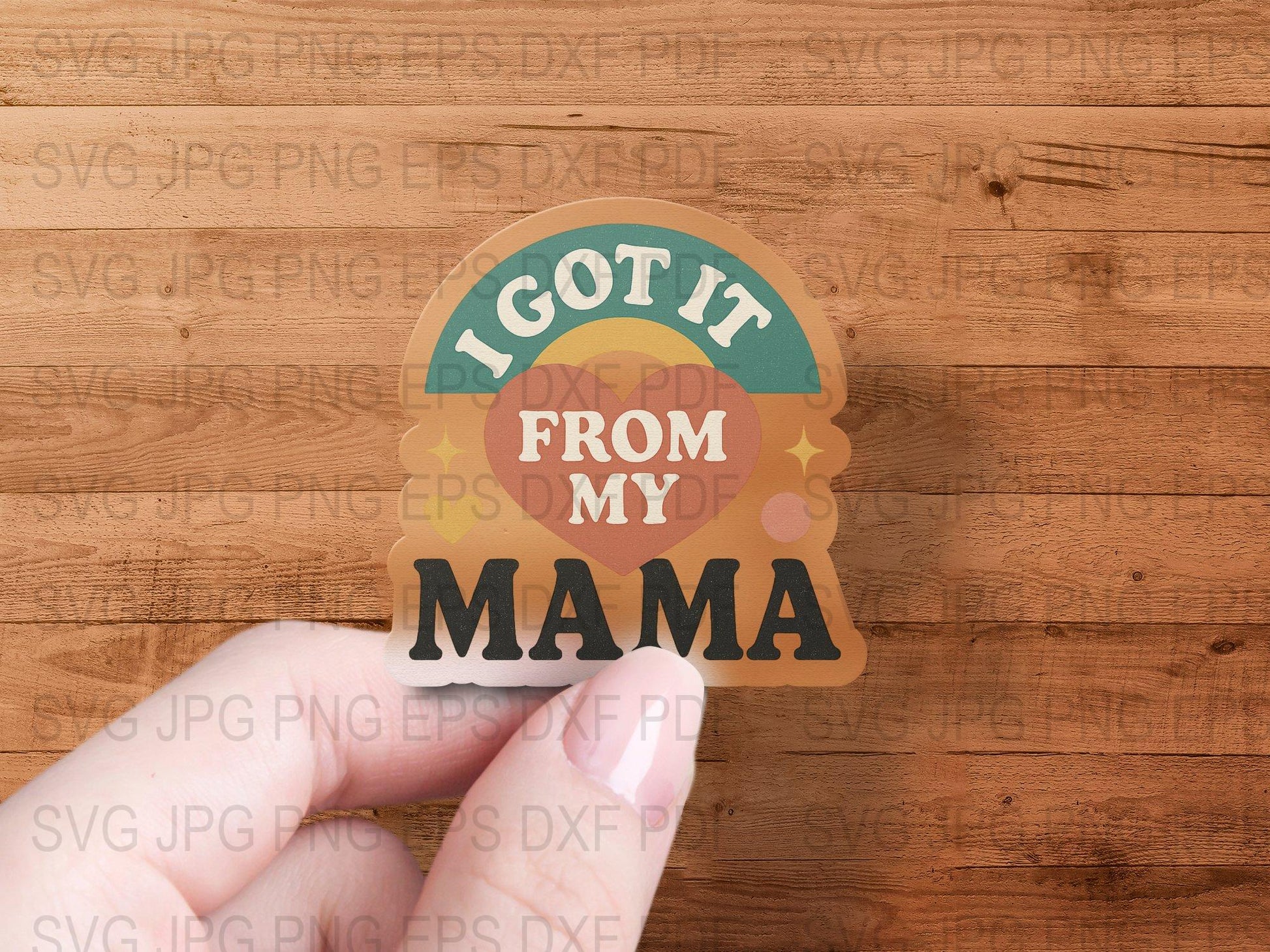 I Got It From My Mama Sticker, Vinyl Decal, Mother's Day Gift, Custom Laptop Sticker, Waterproof
