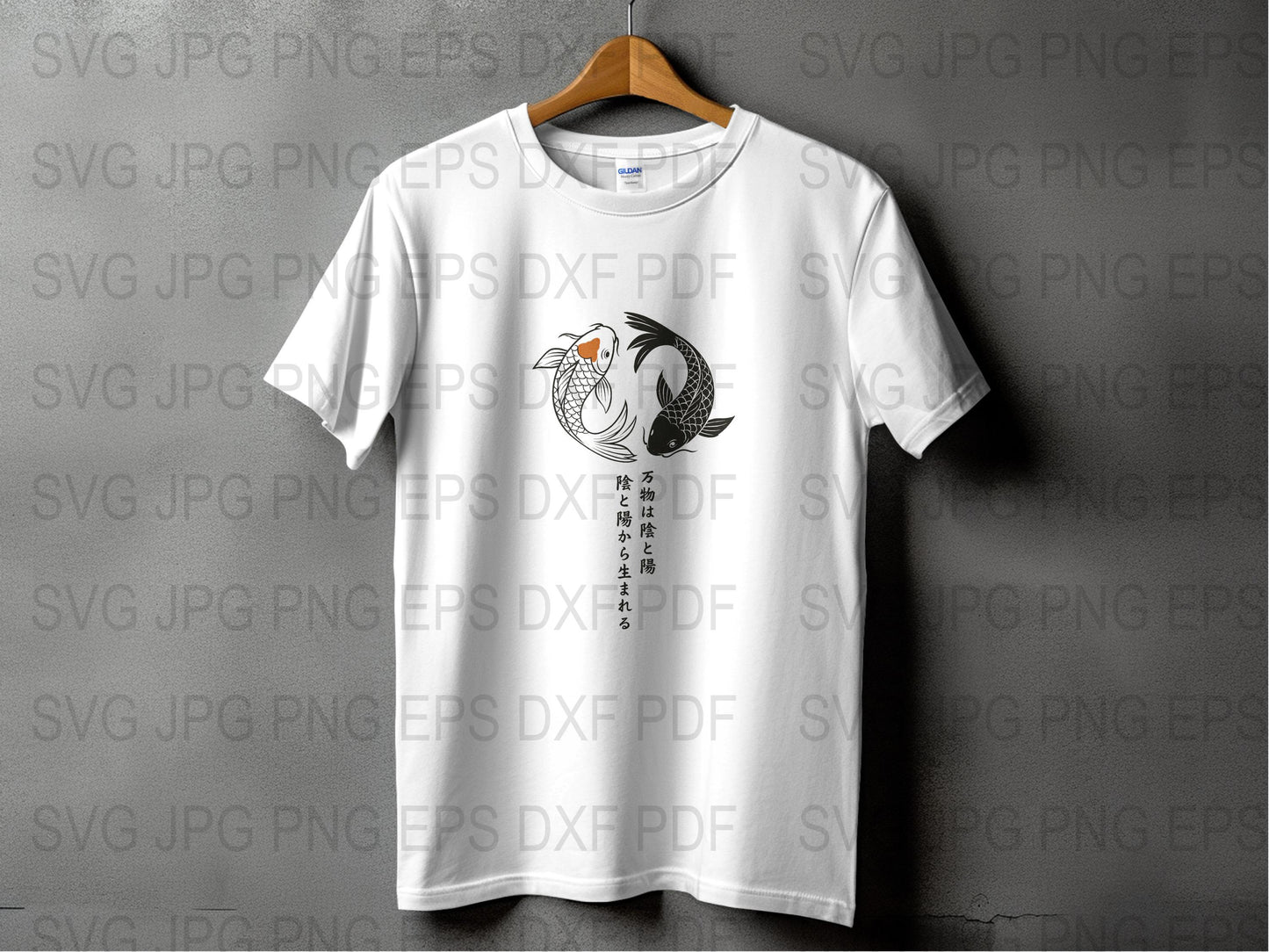 Japanese Koi Fish T-Shirt, Traditional Art Style, White Tee, Asian Inspired, Graphic Print Top, Unisex Clothing
