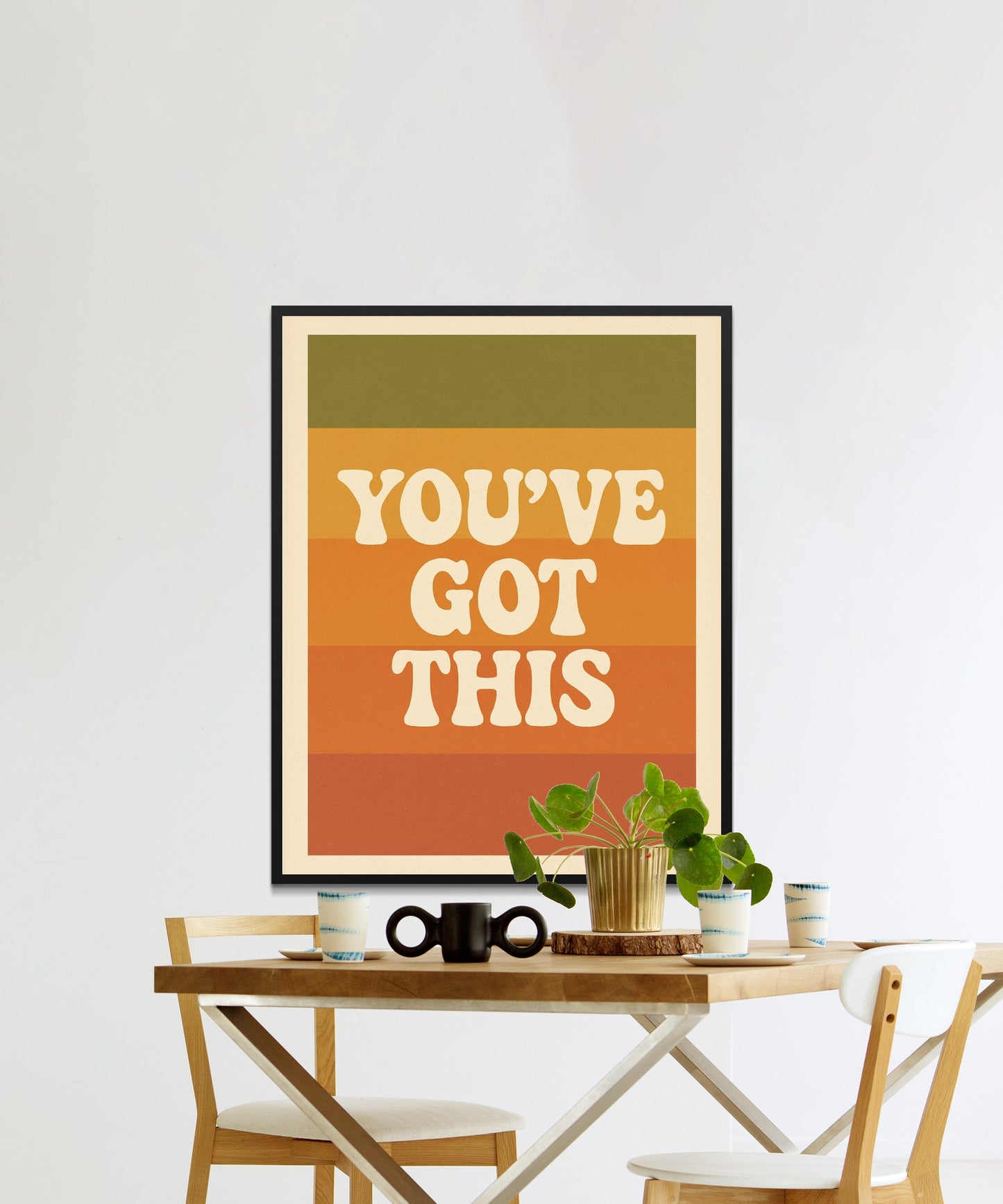 Inspirational Quote Wall Art, 'You've Got This' Motivational Poster, Modern Home Decor, Office Artwork, Colorful Typography Print