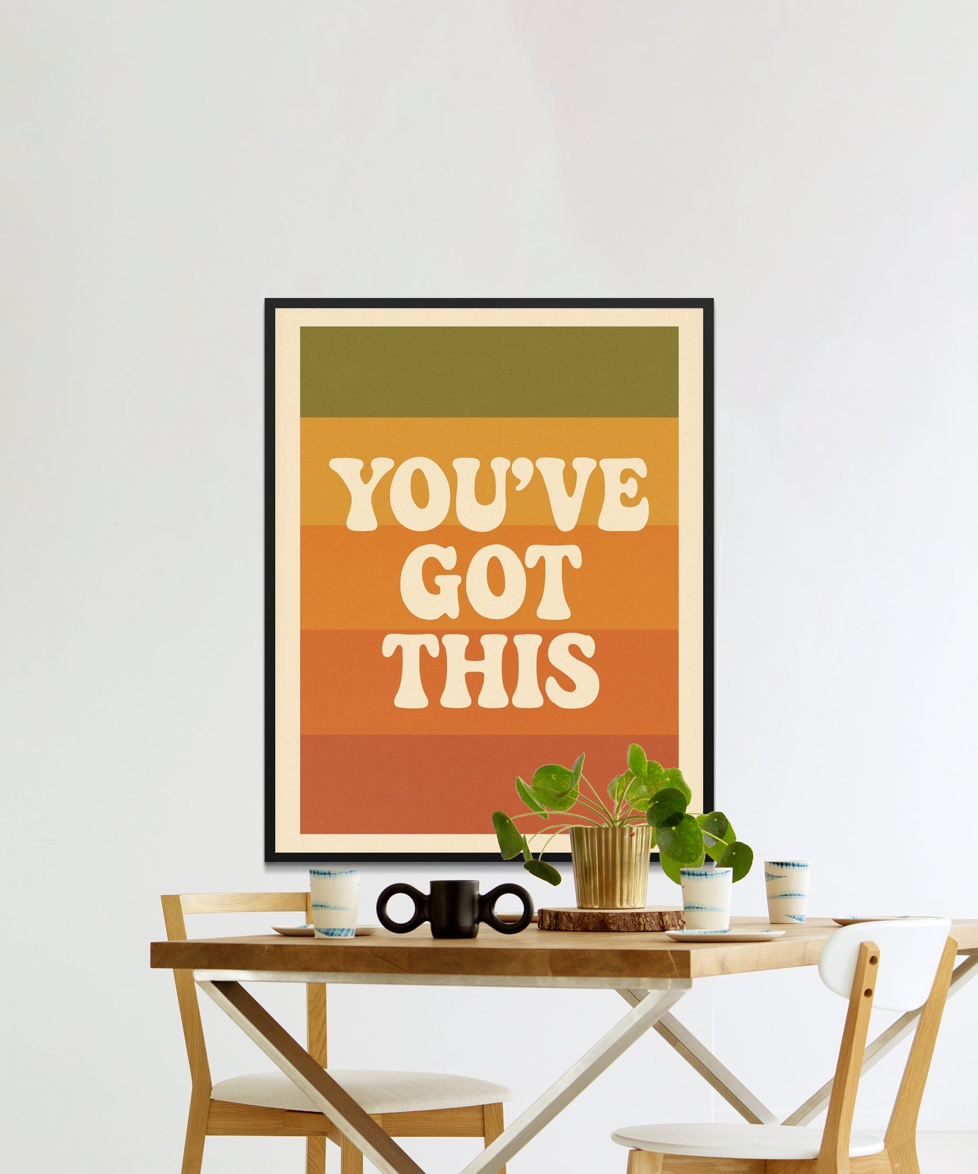 Inspirational Quote Wall Art, 'You've Got This' Motivational Poster, Modern Home Decor, Office Artwork, Colorful Typography Print