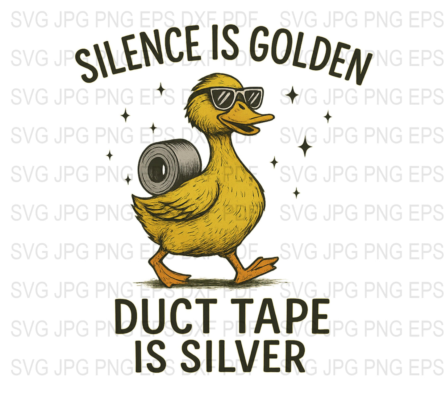 Funny Duck T-Shirt, Silence is Golden Duct Tape is Silver, Duck Humor Tee, Unisex Graphic Shirt, Gift Idea