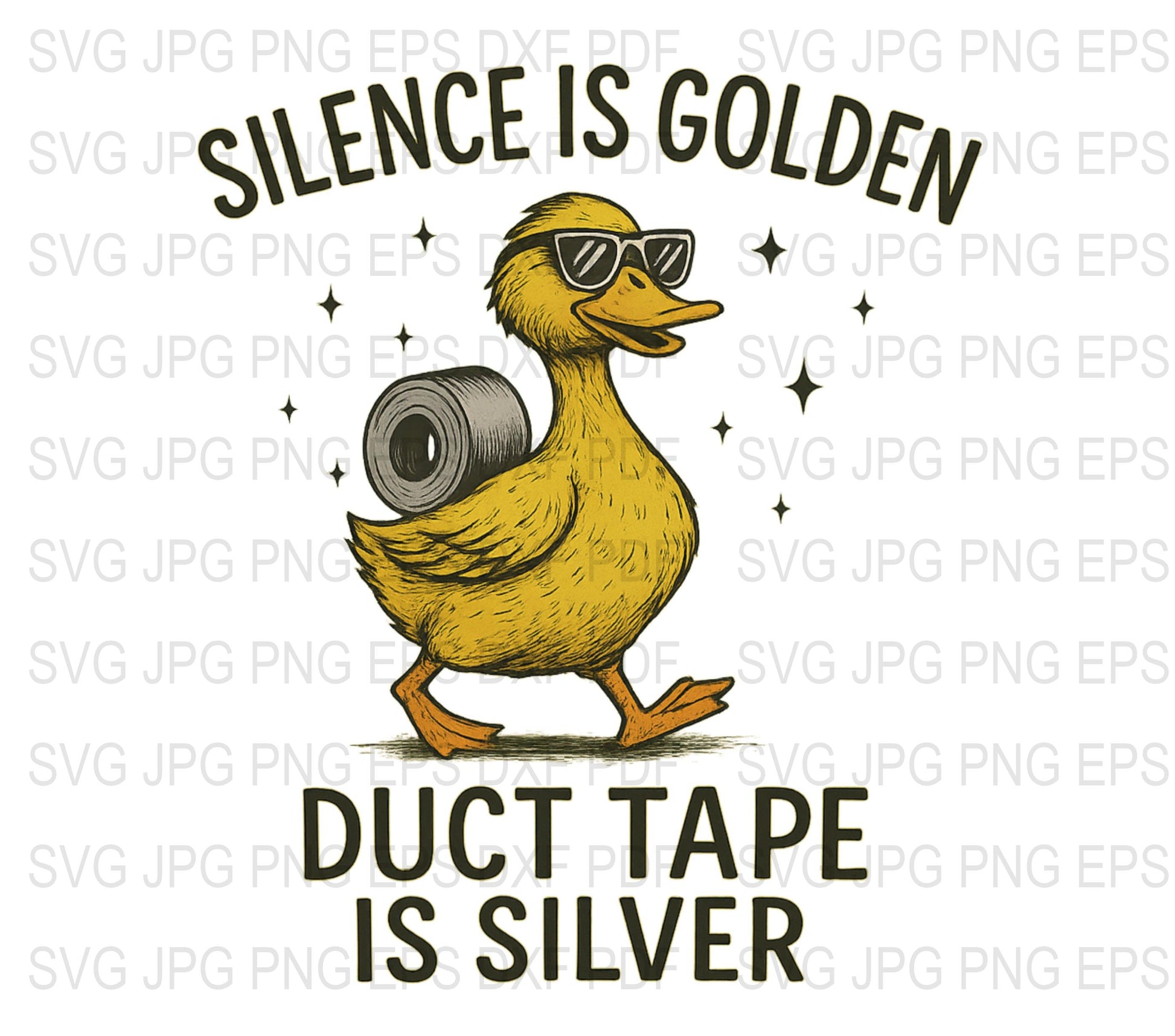 Funny Duck T-Shirt, Silence is Golden Duct Tape is Silver, Duck Humor Tee, Unisex Graphic Shirt, Gift Idea