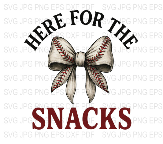 Baseball Snacks SVG, JPG, DXF, EPS Files, Baseball Bow Design, Digital Download, Sports Crafting, Clipart, Cricut Files, Silhouette Files