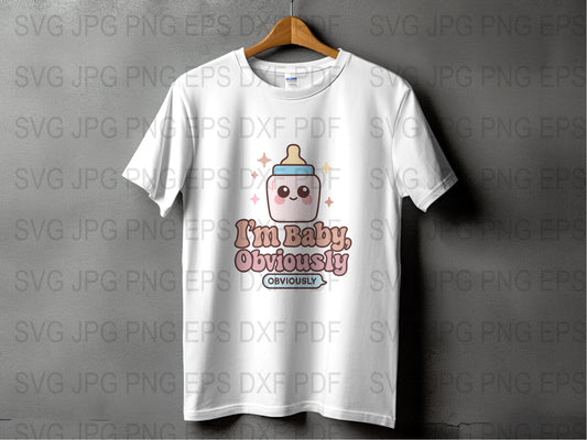 Cute Baby T-Shirt, Funny Quote Tee, Unisex White Top, Kids Cartoon Graphic, Unique Gift Idea