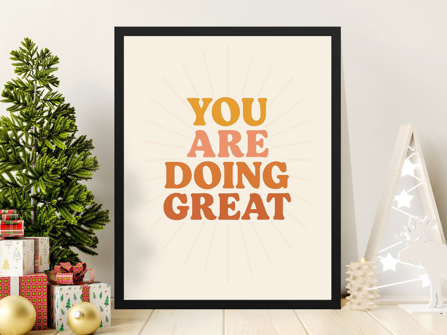 Inspirational Quote Wall Art, 'You Are Doing Great' Poster, Typography Print, Home Decor, Office Decor, Motivational Artwork