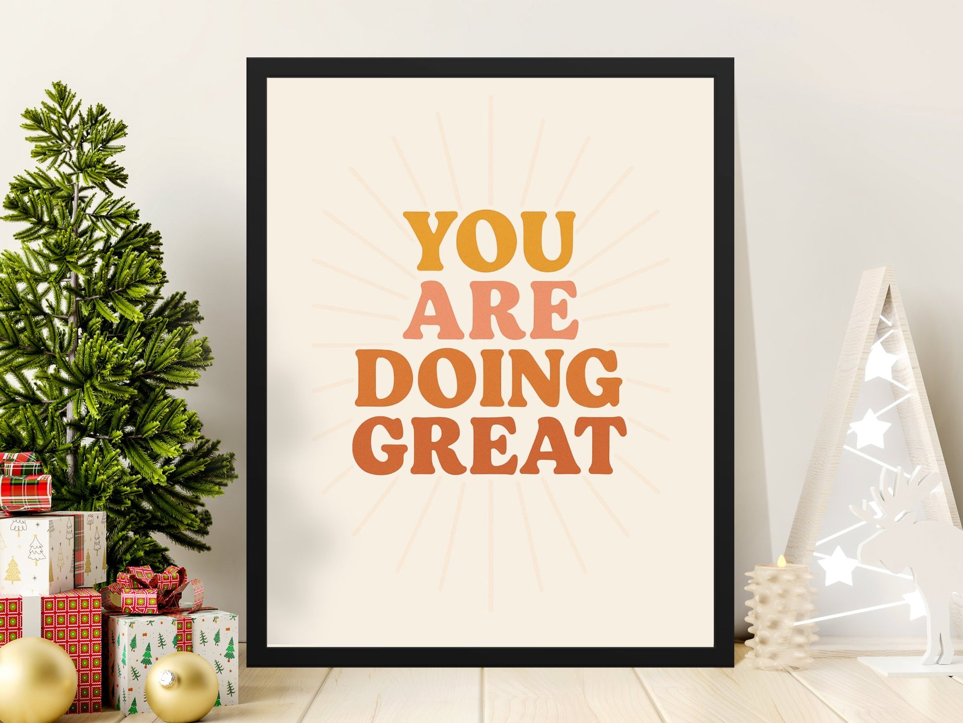 Inspirational Quote Wall Art, 'You Are Doing Great' Poster, Typography Print, Home Decor, Office Decor, Motivational Artwork