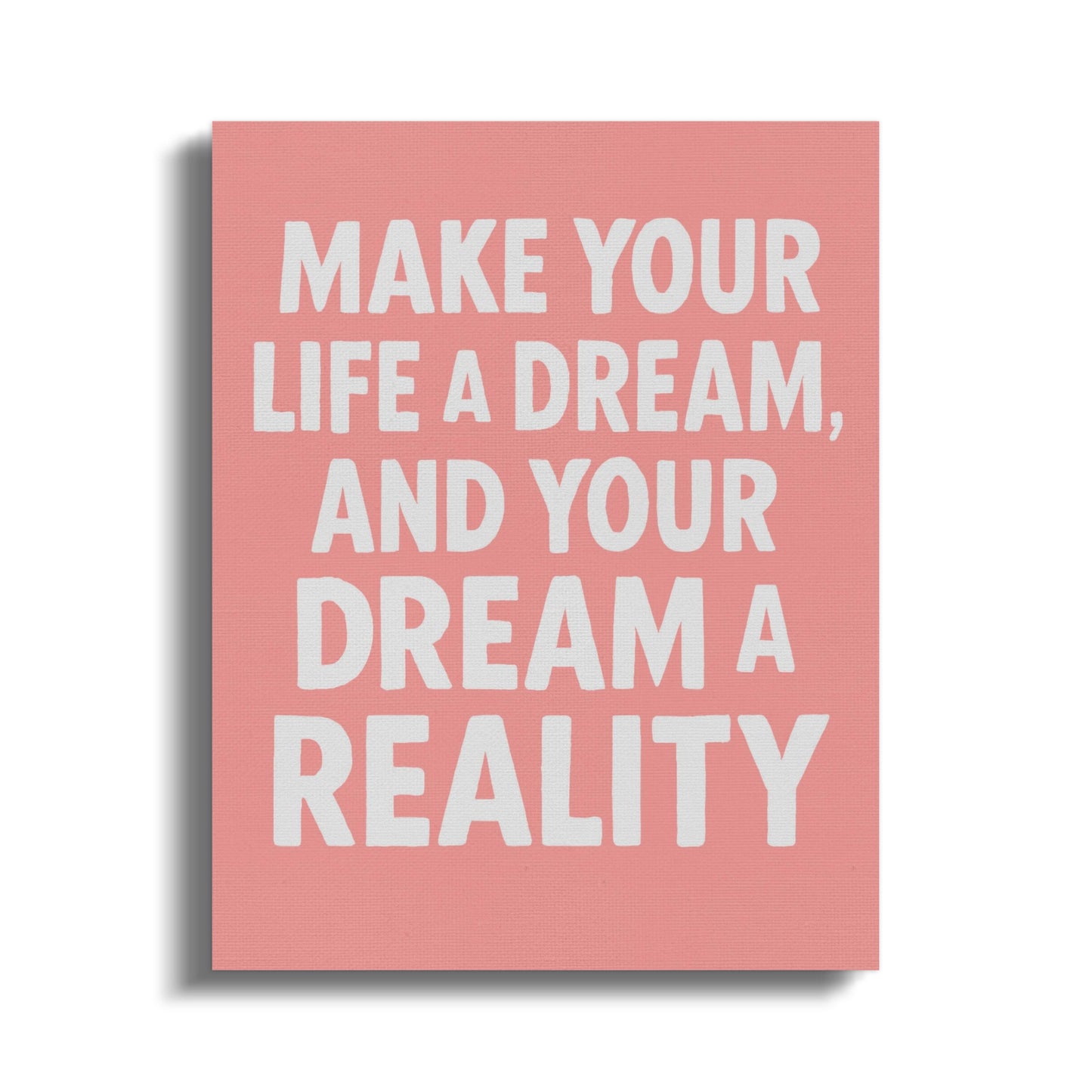Inspirational Quote Canvas Art, Pink Wall Decor, Typography Poster, Home Office Decor, Motivational Print