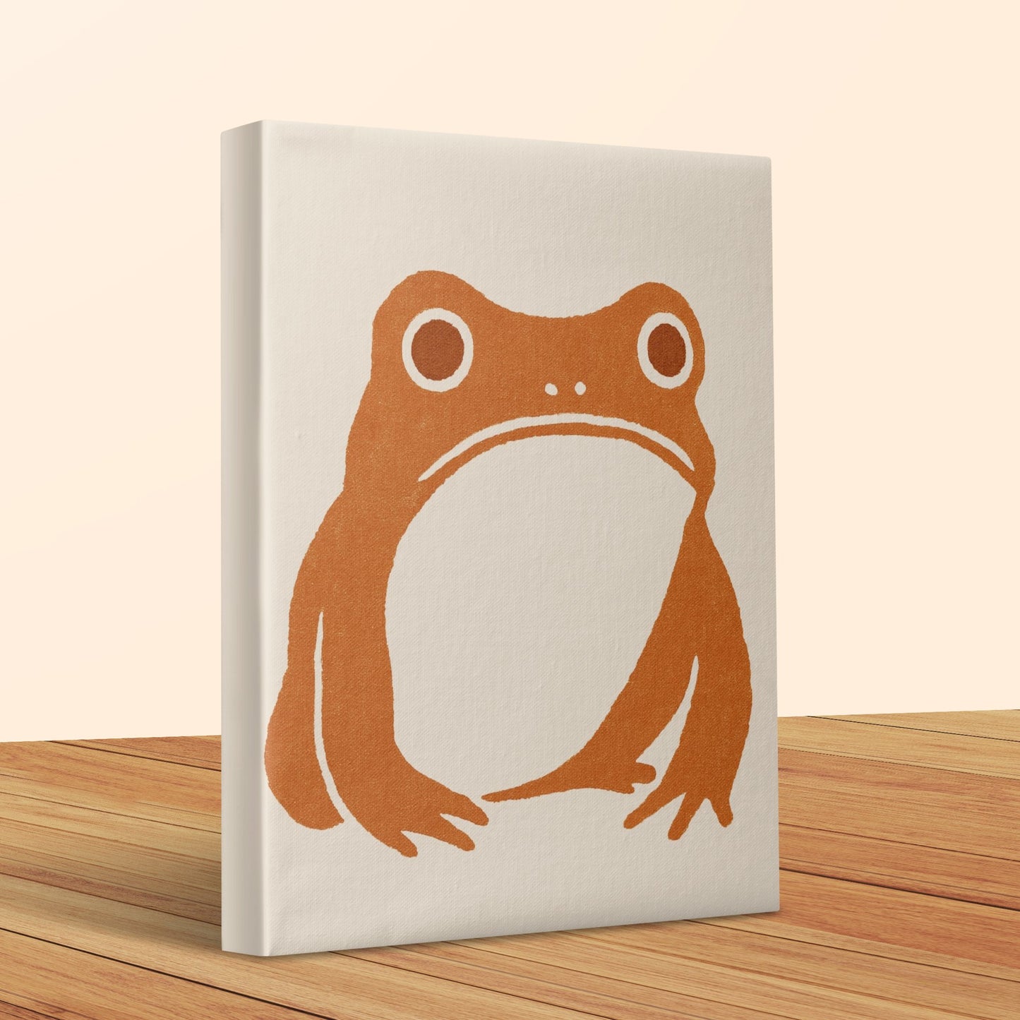 Cute Frog Canvas Print, Minimalist Animal Wall Art, Modern Home Decor, Nursery Room Decoration