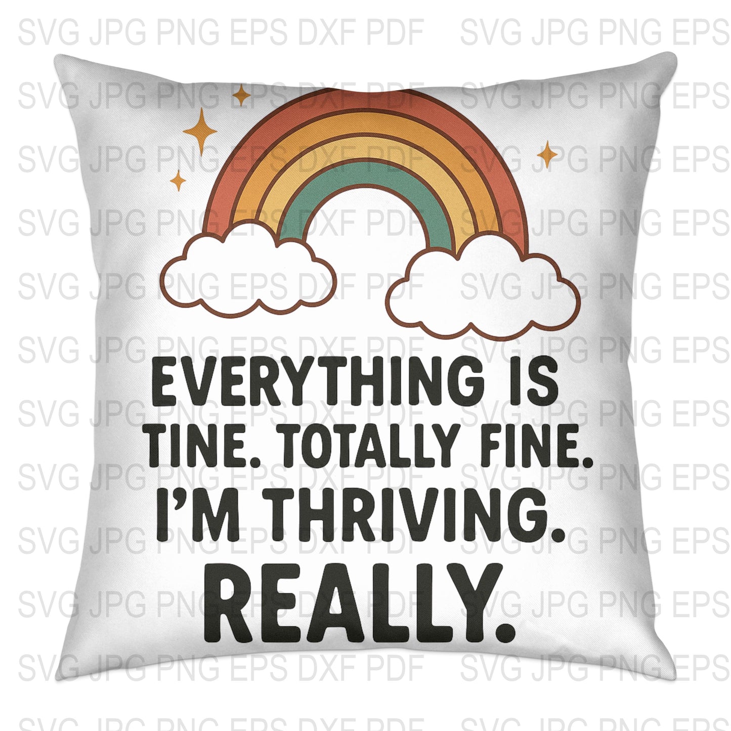 Rainbow Clouds Quote Throw Pillow, Inspirational Decorative Cushion, Positive Saying, Home Decor