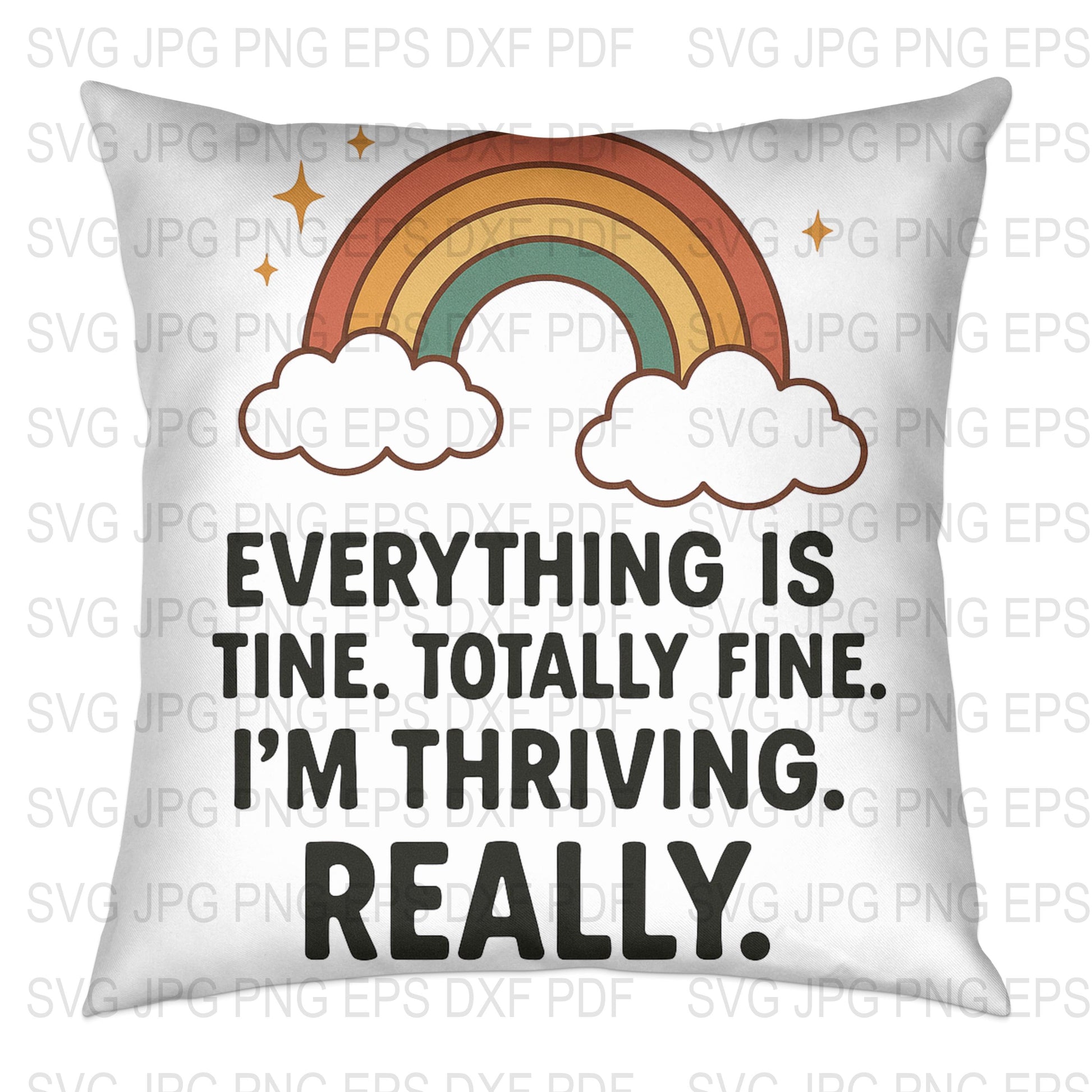 Rainbow Clouds Quote Throw Pillow, Inspirational Decorative Cushion, Positive Saying, Home Decor