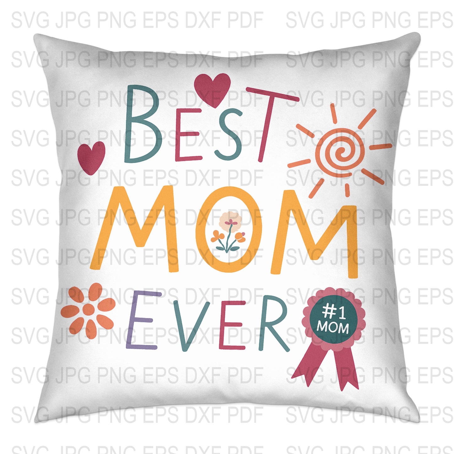 Best Mom Ever Pillow, #1 Mom Throw Pillow, Mother's Day Gift, Home Decor