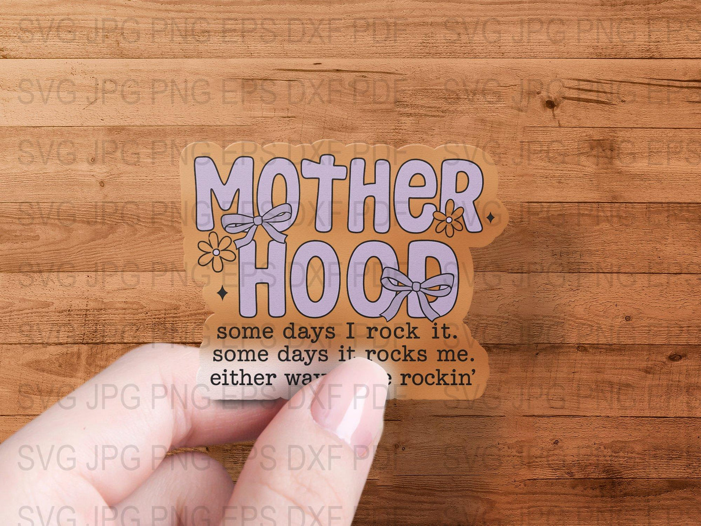 Motherhood Quote Wooden Sign, Inspirational Decor, Rustic Home Accessory, Gift for Moms, Wall Art