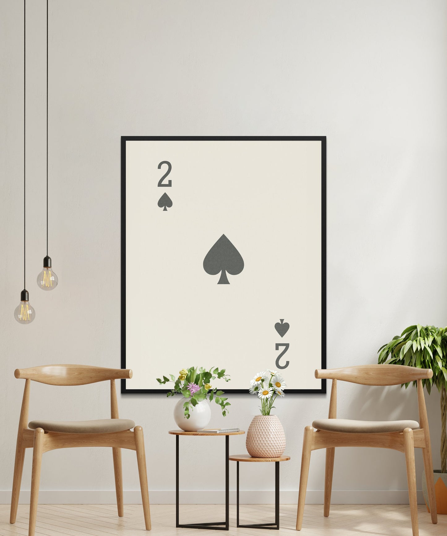 Modern Minimalist Playing Card Wall Art, Ace of Spades Poster, Home Decor, Contemporary Design, Stylish Living Room Decor