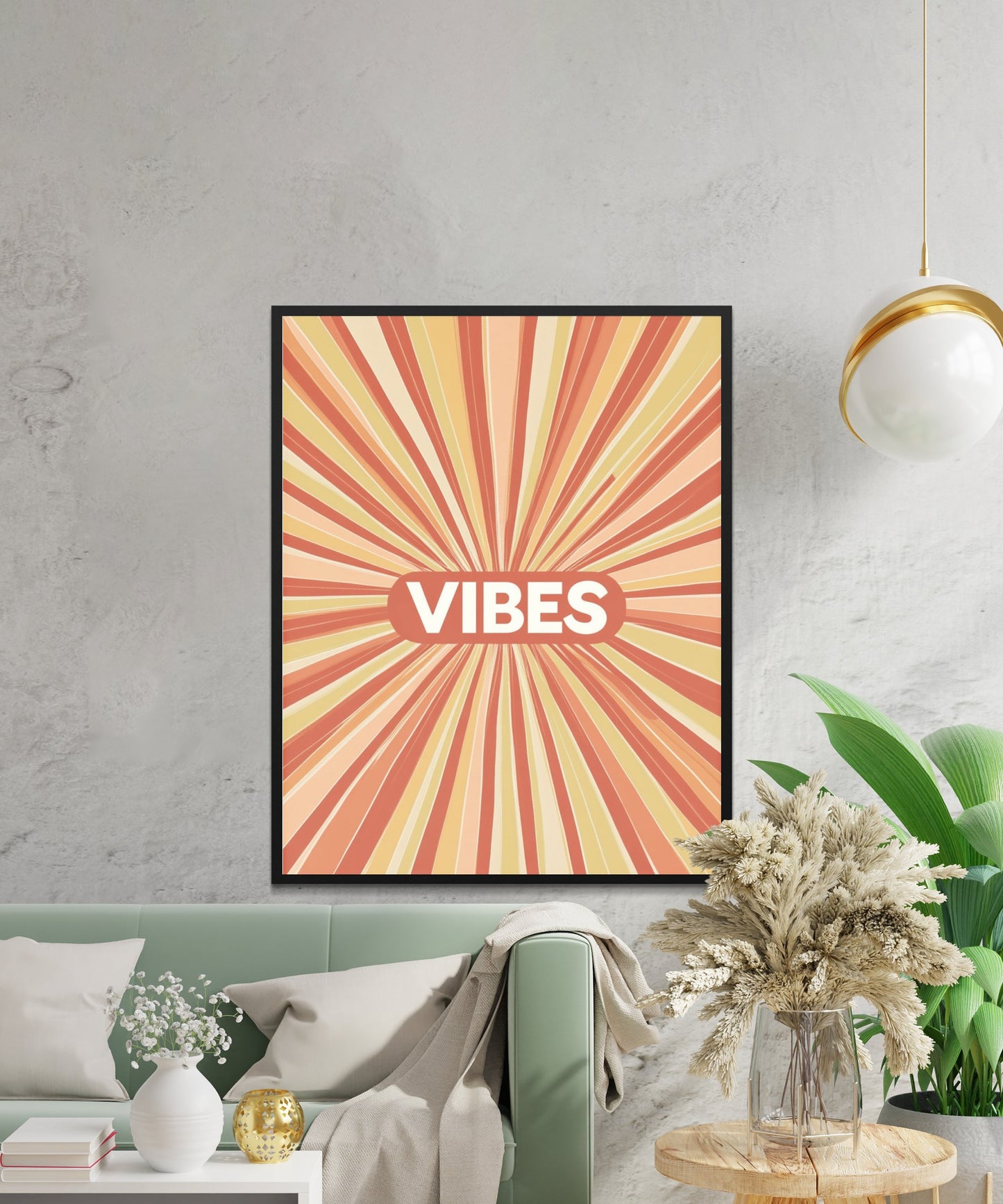 Retro Vibes Poster, Vintage Sunset Strip Design, Wall Art Decor, Home Living Room Aesthetic