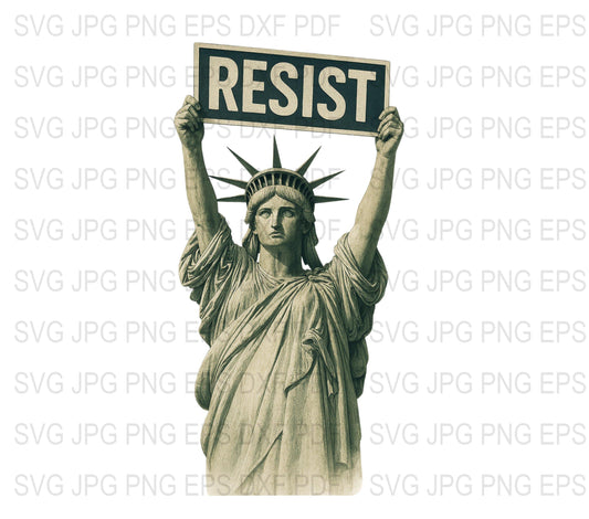 Statue of Liberty Resist Poster, Vintage Style Protest Art, Political Activism Wall Decor