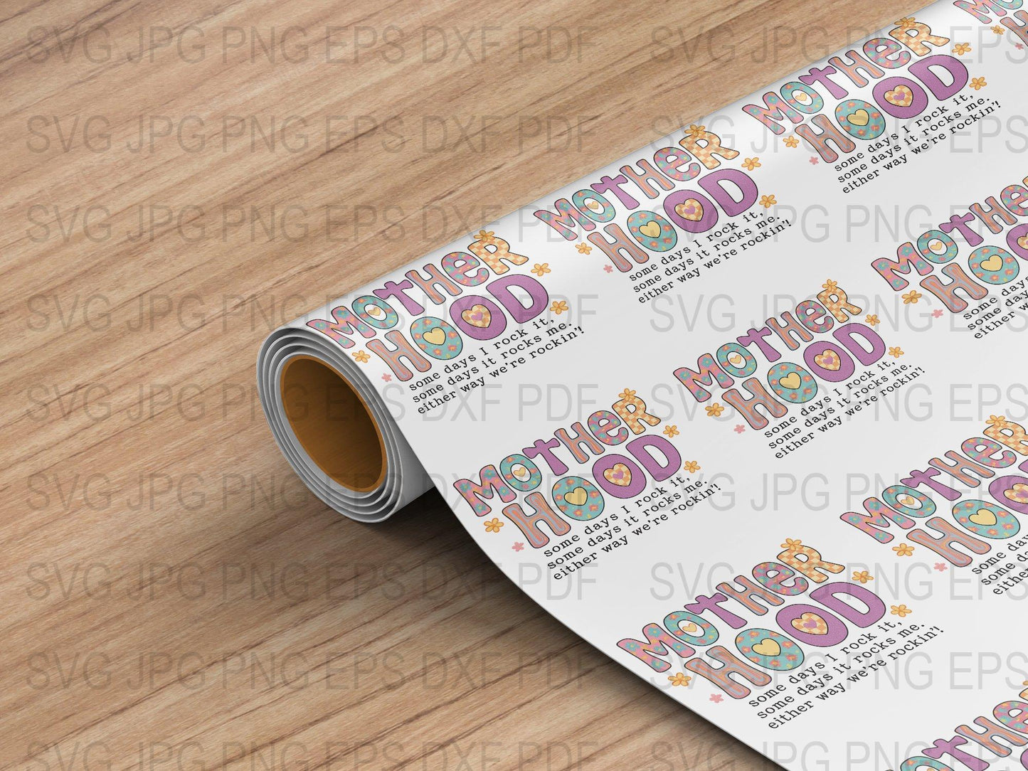 Motherhood Themed Printable Sticker Sheet SVG, PNG, PDF Files, Colorful Creative DIY Crafts, Digital Download for Scrapbooking and