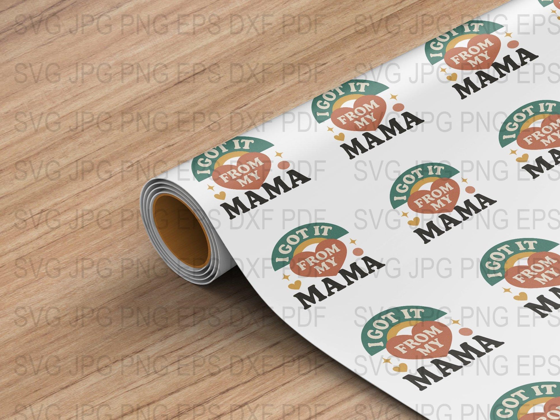 Vinyl Decal Roll 'Got It from Mama' Design, Crafting Adhesive Vinyl, DIY Gifts, Parental Humor, Customizable Decal Material for Projects