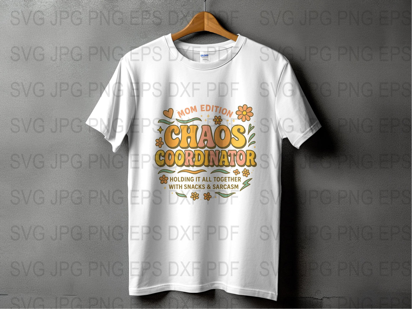 Chaos Coordinator T-Shirt, Funny Mom Shirt, Snacks and Sarcasm Tee, Gift for Her, Graphic Novelty T-Shirt Design